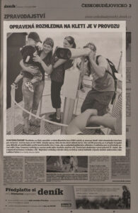 Českobudějovický deník 9.7.2009